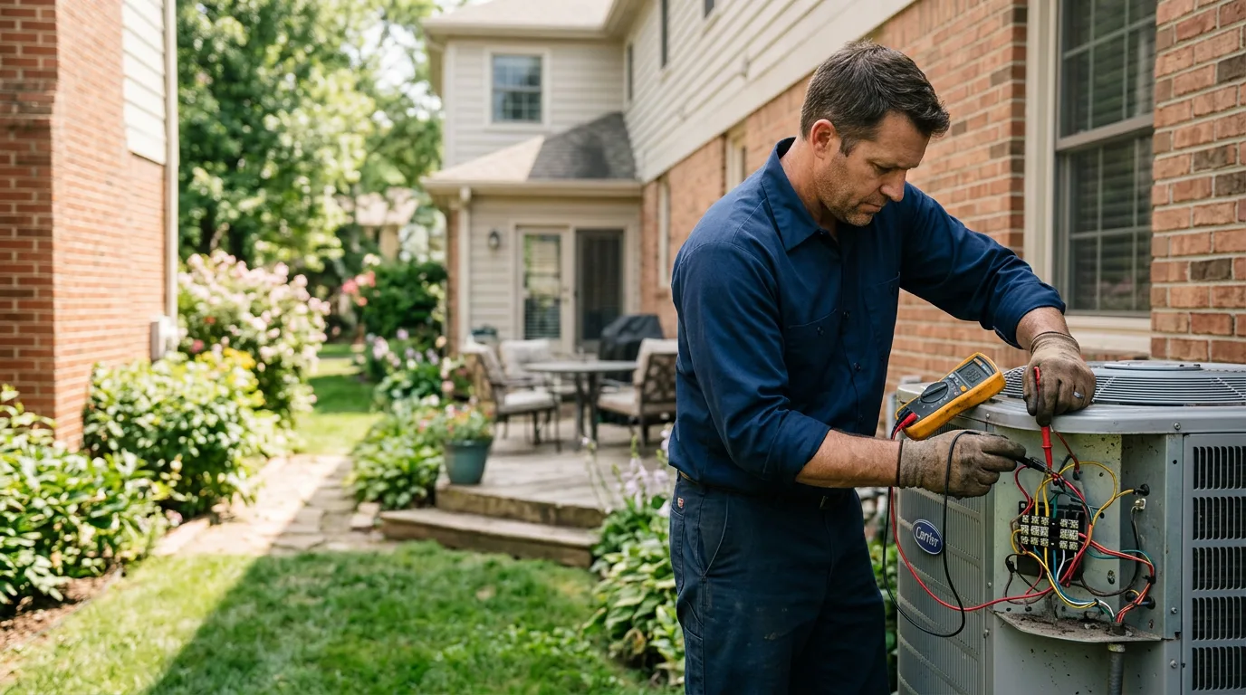 HVAC technician working near Yorktown, IA
